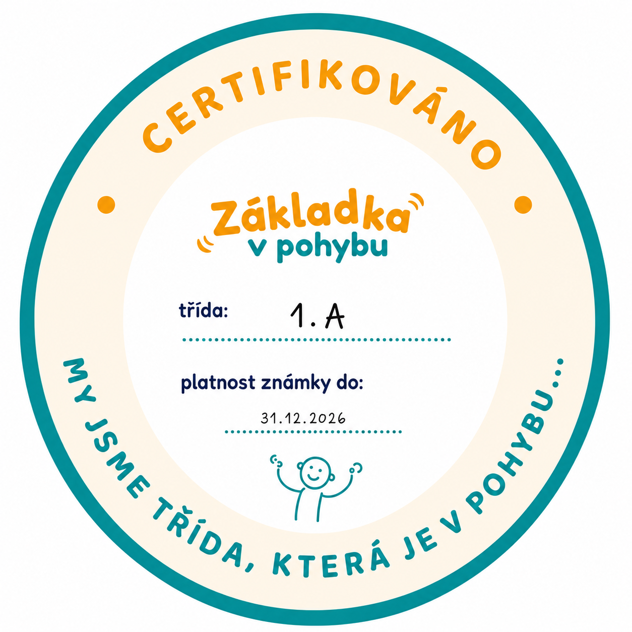 Certifikační znak Základka v pohybu.